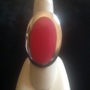 Women's large pink cocktail ring